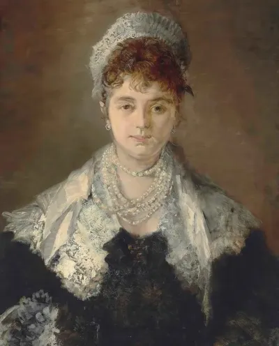 Portrait Of A Lady Possibly Johanna Hanna Elisabeth Maria Von Klinkosch Princess Aloys Of Liechtenstein