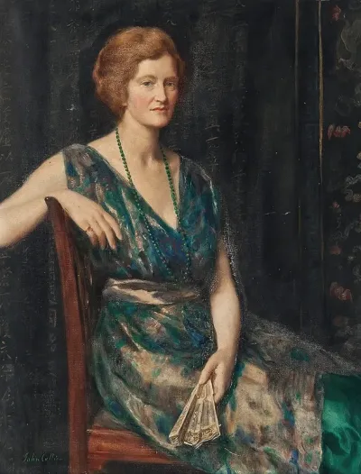 Portrait Of A Lady Thought To Be Mrs Geoffrey Pynam Of Guildford