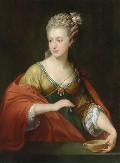 Portrait Of A Lady Traditionally Identified As Alexandra Evichovna Demidov As Cleopatra
