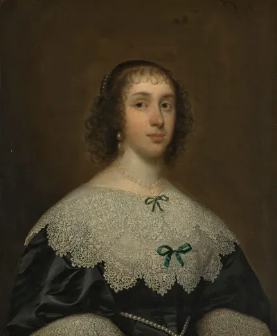 Portrait Of A Lady Traditionally Identified As Queen Henrietta Maria 1609 1669