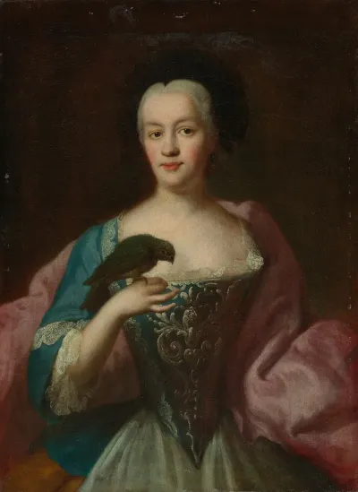 Portrait Of A Lady With A Parrot