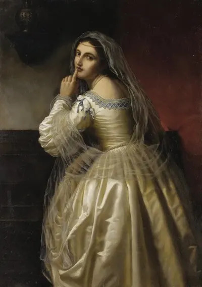 Portrait Of A Lady With Beautiful Veil
