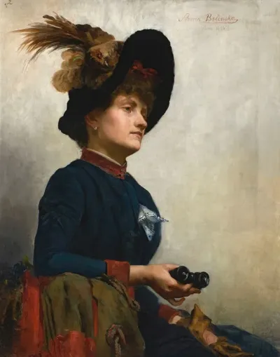 Portrait Of A Lady With Ppera Glasses