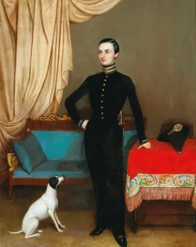 Portrait Of A Law Student At The University Of St Petersburg With A Dog
