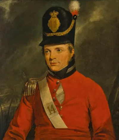 Portrait Of A Lieutenant Of The 14th Buckinghamshire Regiment Of Foot