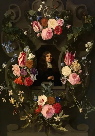 Portrait Of A Man In A Guirland