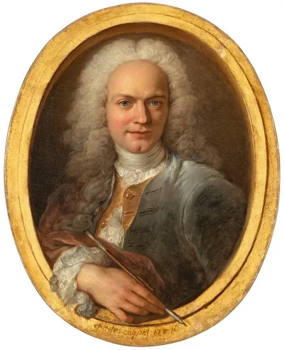 Portrait Of A Man In A Painted Frame