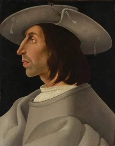 Portrait Of A Man In Profile