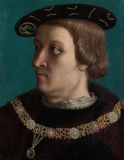 Portrait Of A Man Wearing The Order Of The Annunziata Of Savoy