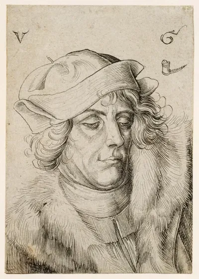 Portrait Of A Man With A Beret And Fur Collar