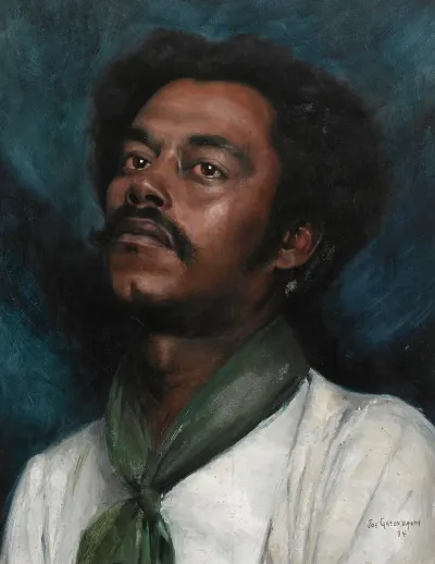 Portrait Of A Man With A Green Cravat
