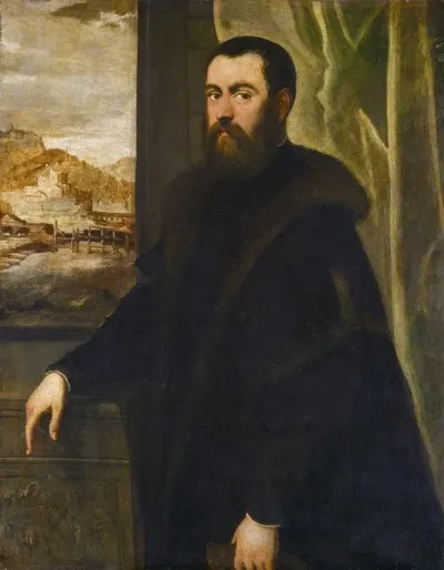 Portrait Of A Man With A Landscape View