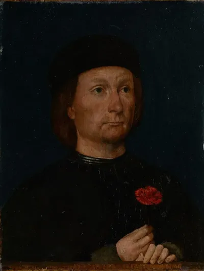 Portrait Of A Man With A Pink 3