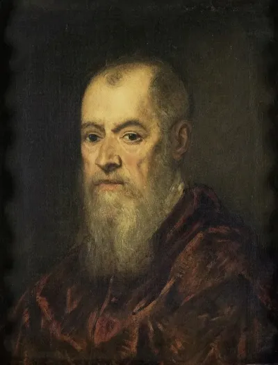 Portrait Of A Man With A Red Cloak