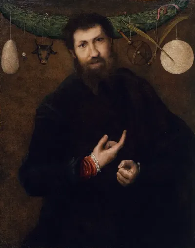 Portrait Of A Man With Allegorical Symbols