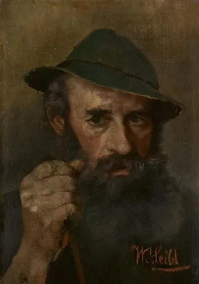 Portrait Of A Man With Green Hat