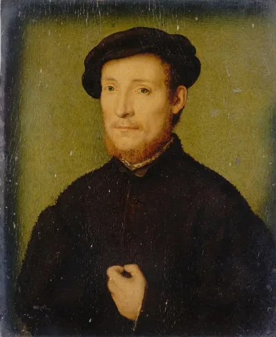 Portrait Of A Man With His Hand On His Chest
