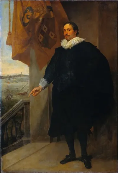 Portrait Of A Nobleman Possibly Adriaan Van Der Borcht