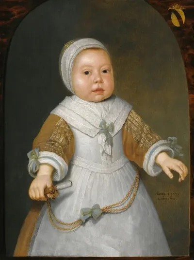 Portrait Of A One Year Old Girl Of The Van Der Burch Family