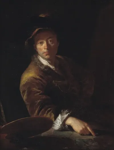 Portrait Of A Painter Presumably C L Agricola 1667 1719