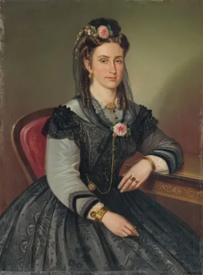 Portrait Of A Seated Lady Mrs Ilona Kubinyiova Zmeskalova