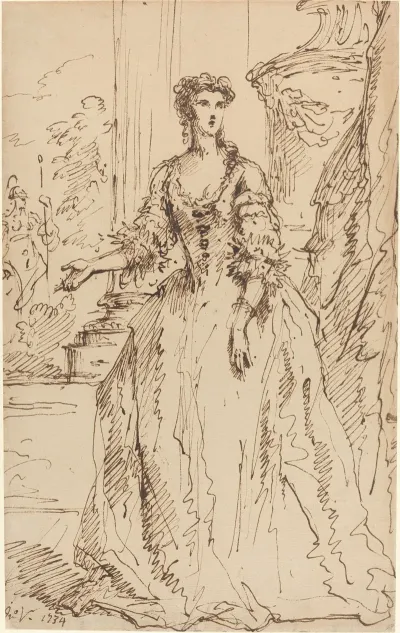 Portrait Of A Standing Lady