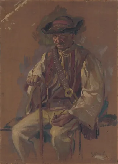 Portrait Of A Standing Man In A Folk Costume