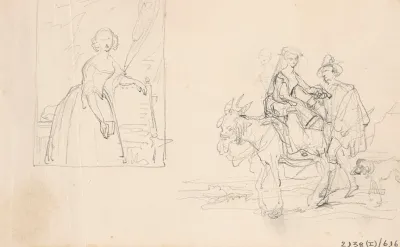 Portrait Of A Woman And A Figure Group
