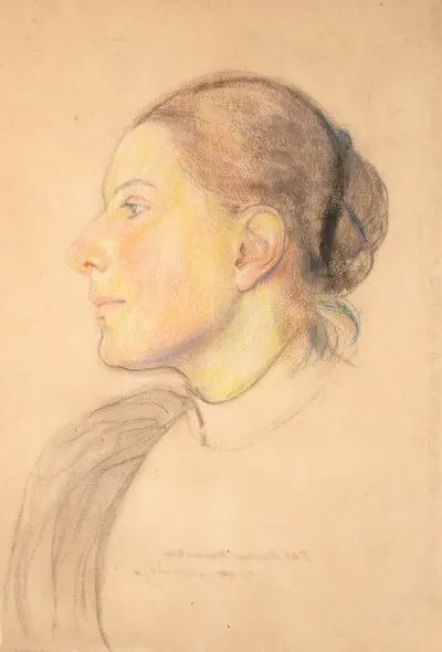 Portrait Of A Woman In Profile 3