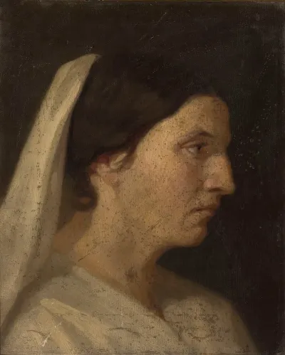 Portrait Of A Woman In Profile