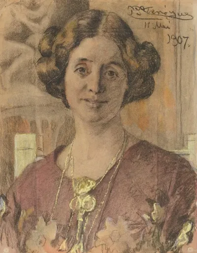 Portrait Of A Woman Probably Anna Vilhelmine Johanne Dorthea Halberg Married Bjorner Later Larsen