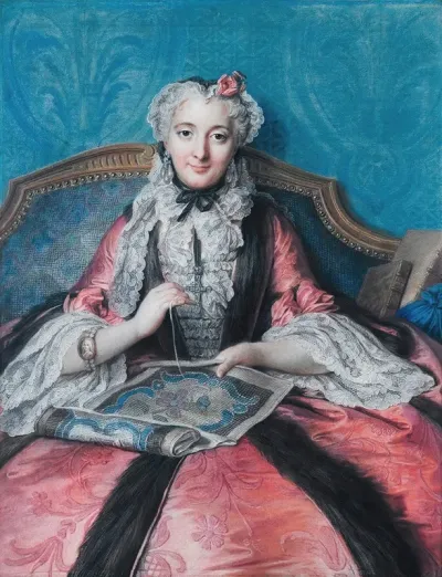 Portrait Of A Woman Sewing