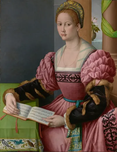 Portrait Of A Woman With A Book Of Music