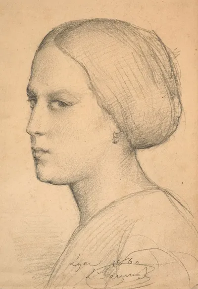 Portrait Of A Woman With A Bun