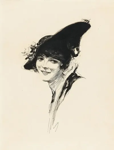Portrait Of A Woman With A Hat