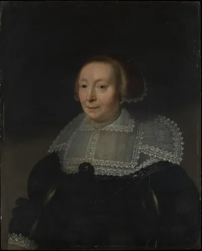 Portrait Of A Woman With A Lace Collar