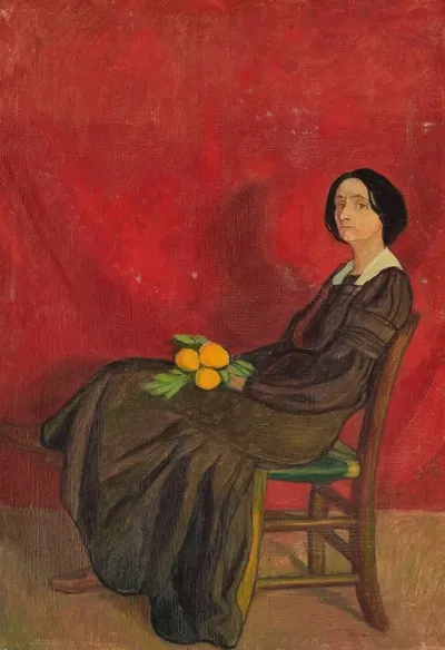 Portrait Of A Woman With Flowers