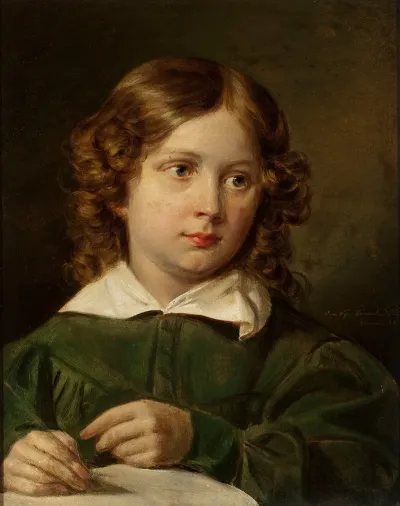 Portrait Of A Writing Child