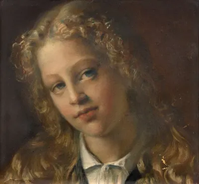 Portrait Of A Young Blonde Girl