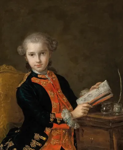 Portrait Of A Young Boy Possibly Carlo Vanvitelli 1739 1821