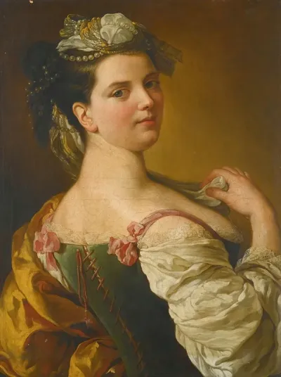 Portrait Of A Young Girl As A Shepherdess