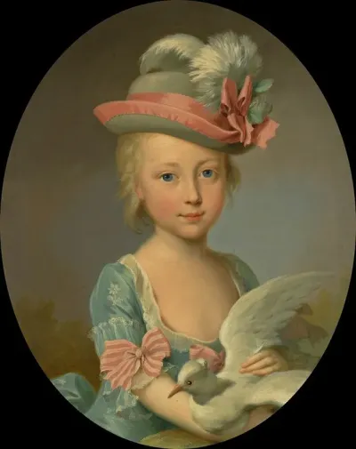 Portrait Of A Young Girl Said To Be Helene Amelie Madeline Molz 1773 1777