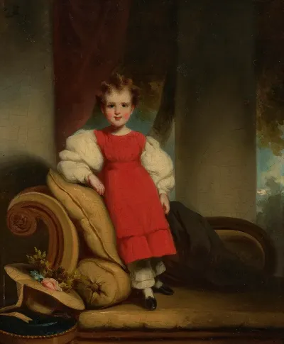 Portrait Of A Young Girl Traditionally Identified As Miss Marchbanks Of Bushey