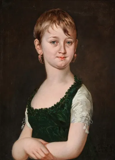 Portrait Of A Young Girl Traditionally Identified As Princess Zu Lowenstein Wertheim 1800 1825