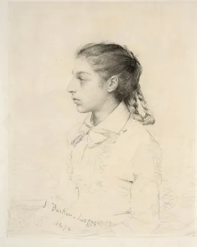 Portrait Of A Young Girl With A Braid