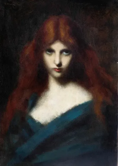 Portrait Of A Young Girl With Red Hair