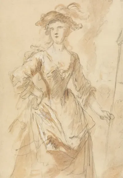 Portrait Of A Young Lady As A Shepherdress