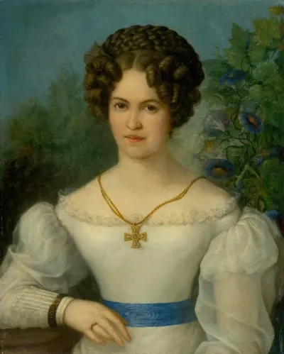 Portrait Of A Young Lady In A White Dress 2
