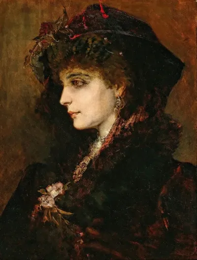Portrait Of A Young Lady In Profile 2