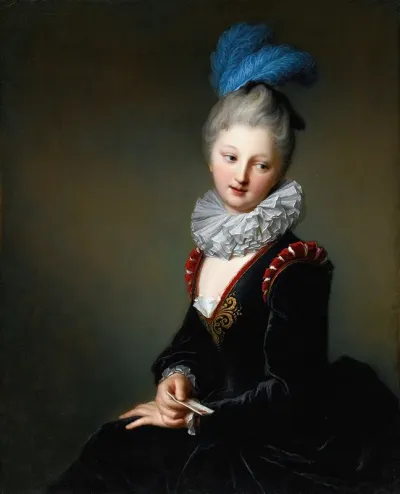 Portrait Of A Young Lady With A Letter Thought To Be Mademoiselle Christine Antoinette Charlotte Desmares